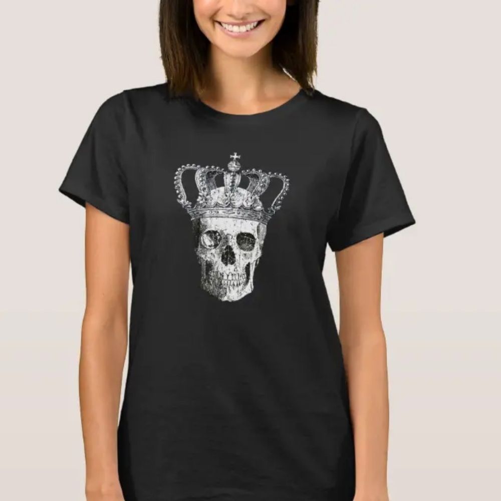 Torrid Queen Of Skulls Short Sleeve Crewneck Tee Tshirt Black Large